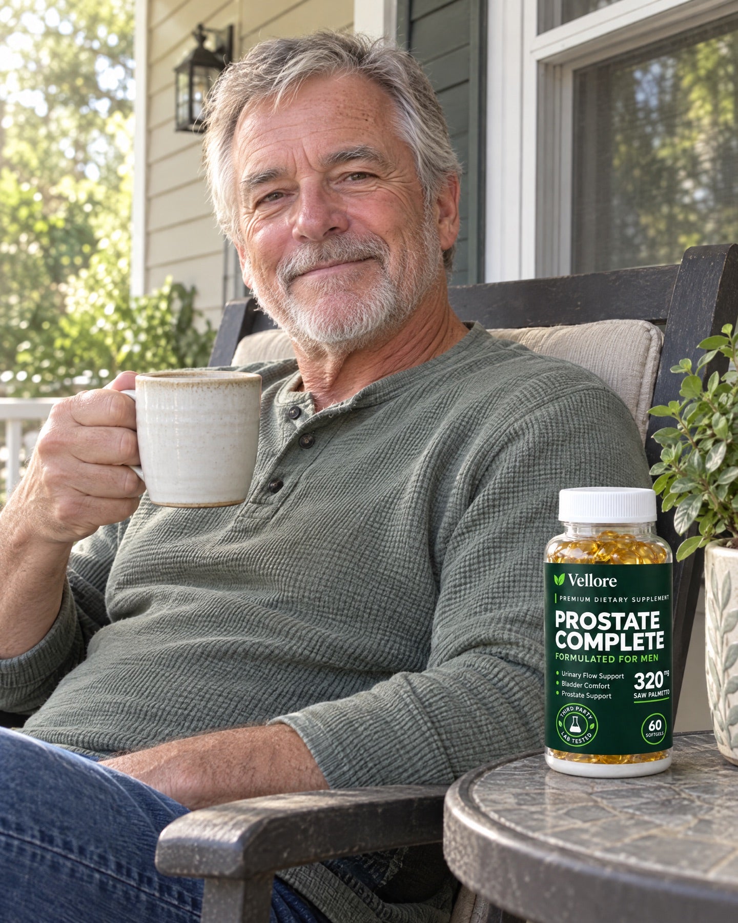 Morning coffee on the porch