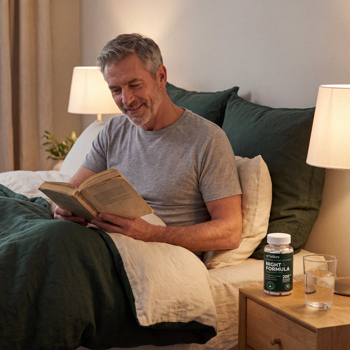 Reading in bed before lights out